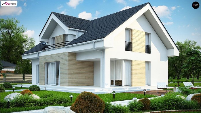 Проект дома U160 A GP - 4 С мансардным этажом дома в Киеве