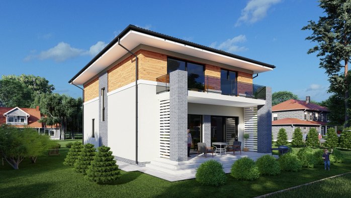 Проект дома DBT 525 - 5 Двухэтажные дома в Киеве