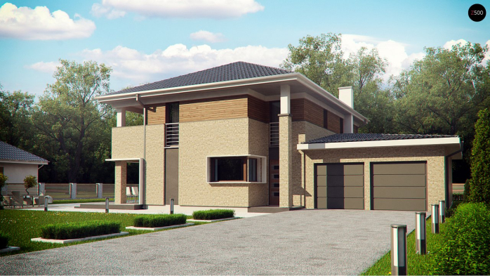 Проект дома Ux122 - 1 Двухэтажные дома в Киеве