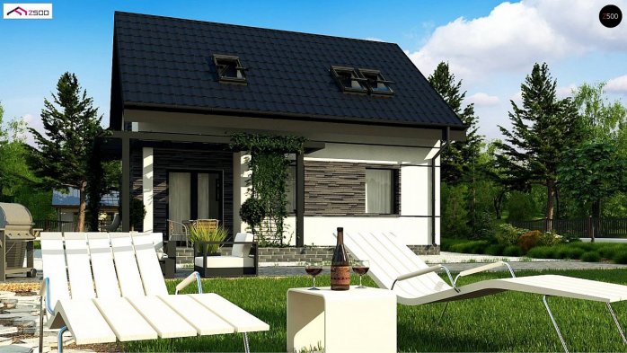 Проект дома U212 - 4 С мансардным этажом дома в Киеве