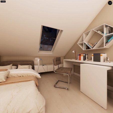 Проект дома U102 GP - 19 С мансардным этажом дома в Киеве