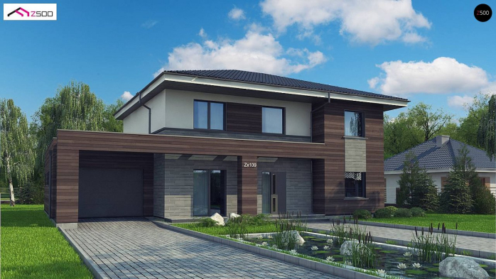 Проект дома Ux109 v1 - 1 Двухэтажные дома в Киеве