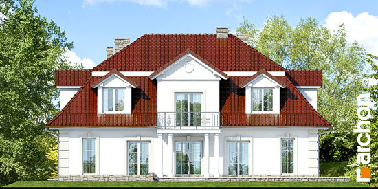 Проект дома Дом в форзициях - 6 С мансардным этажом дома в Киеве