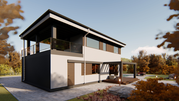 Проект дома Db 36 v2 - 2 Двухэтажные дома в Киеве