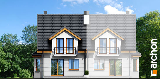 Проект дома Дом под гинко 2 вер.2 - 6 С мансардным этажом дома в Киеве