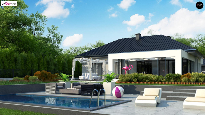 Проєкт будинку U384 - Одноповерхові дома у Києві