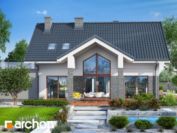 Проект дома Дом в гранадиллах - 1 С мансардным этажом дома в Киеве