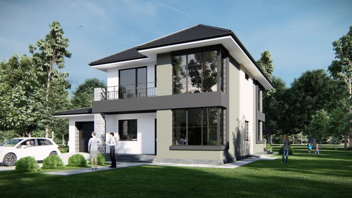 Проєкт будинку DBT 538 - Двоповерхові дома у Києві