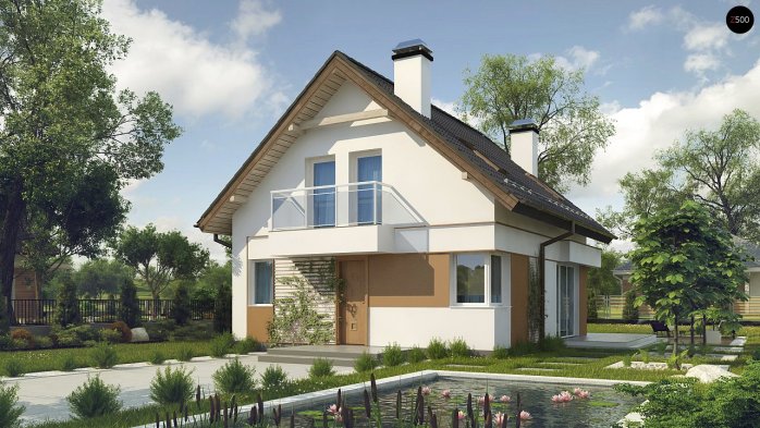 Проект дома U265 - 1 С мансардным этажом дома в Киеве