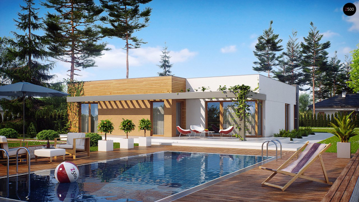 Проект дома Ux100 - 2 Одноэтажные дома в Киеве