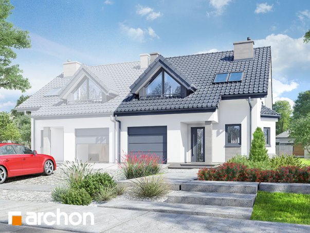 Проект дома Дом в клематисах 2 вер.3 - 1 С мансардным этажом дома в Киеве