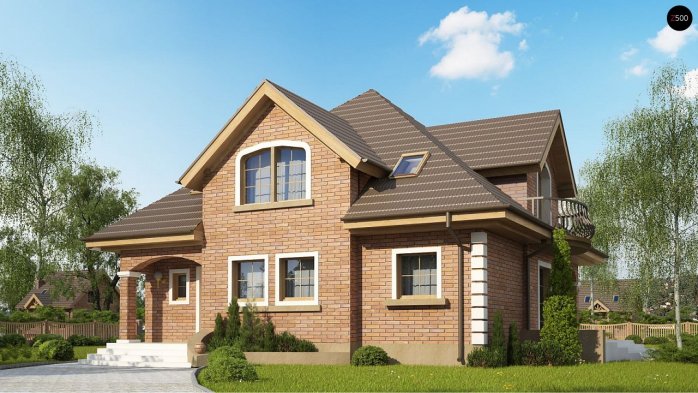 Проект дома U18 k - 1 С мансардным этажом дома в Киеве