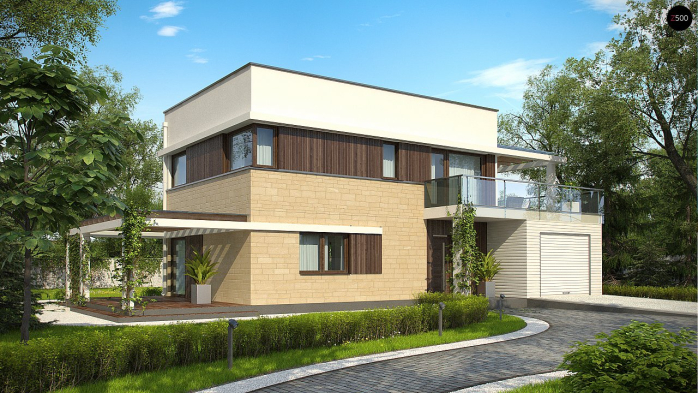 Проект дома Ux63 A - 1 Двухэтажные дома в Киеве