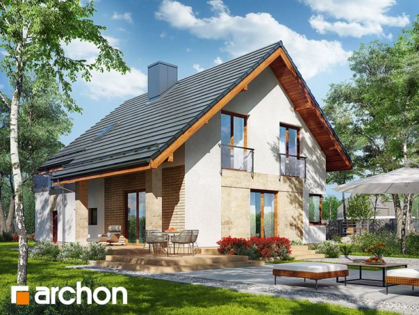 Проект дома Дом в ариземах - 2 С мансардным этажом дома в Киеве