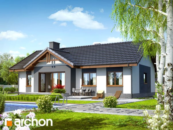 Проект дома Дом в неринах вер.2 - 2 Одноэтажные дома в Киеве