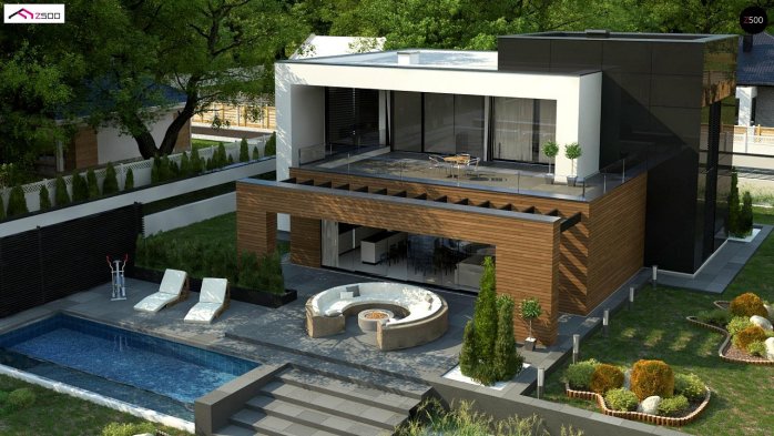 Проект дома Ux152 - 5 Двухэтажные дома в Киеве