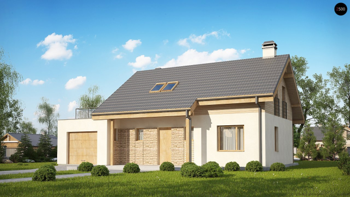 Проект дома U210 GLt - 1 С мансардным этажом дома в Киеве