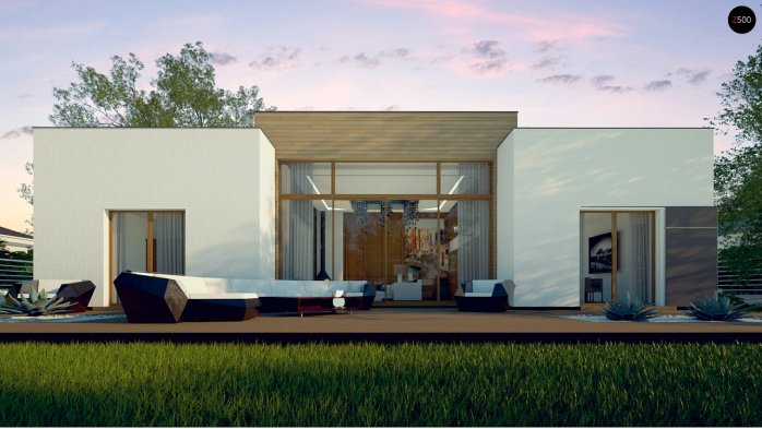 Проект дома Ux111 - 6 Одноэтажные дома в Киеве