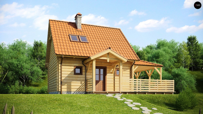 Проект дома U57 - 1 С мансардным этажом дома в Киеве