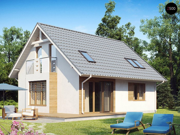 Проект дома U101 PK - 1 С мансардным этажом дома в Киеве