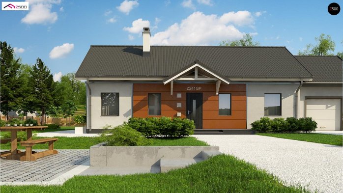 Проект дома U241 GP HB - 6 Одноэтажные дома в Киеве