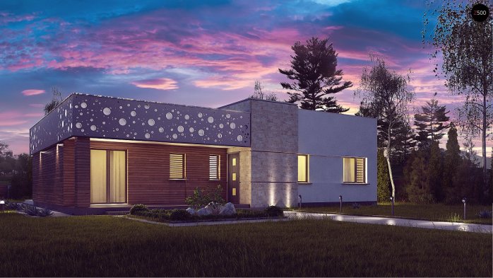 Проект дома Ux115 - 1 Одноэтажные дома в Киеве