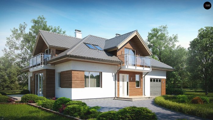 Проект дома U275 - 3 С мансардным этажом дома в Киеве