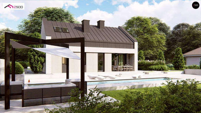 Проект дома U469 - 3 С мансардным этажом дома в Киеве