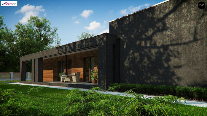 Проект дома Ux128 - 3 Одноэтажные дома в Киеве