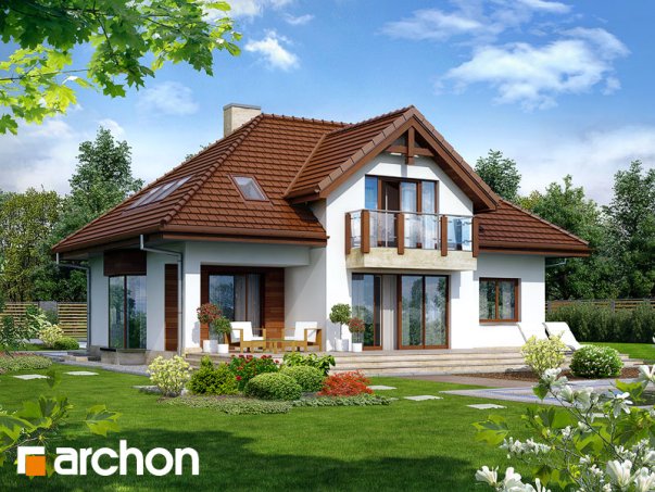 Проект дома Дом в калатеях 2 (П) вер.2 - 2 С мансардным этажом дома в Киеве