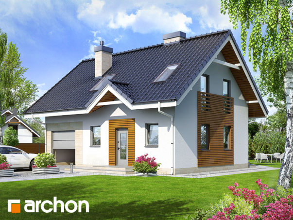 Проект дома Дом в бруснике 2 вер.2 - 1 С мансардным этажом дома в Киеве