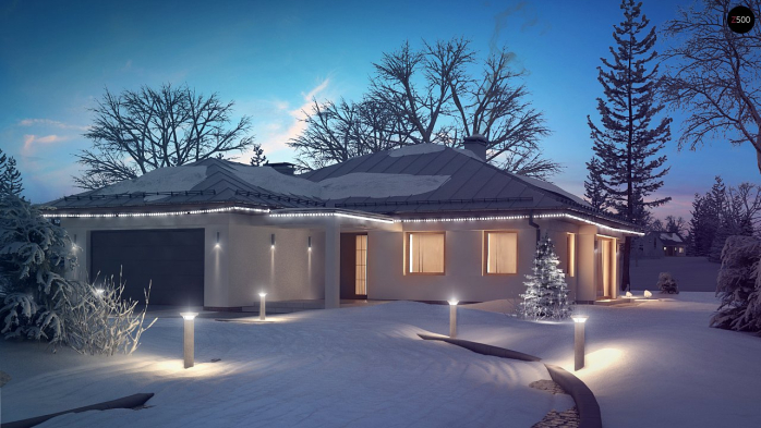 Проект дома U207 - 4 Одноэтажные дома в Киеве