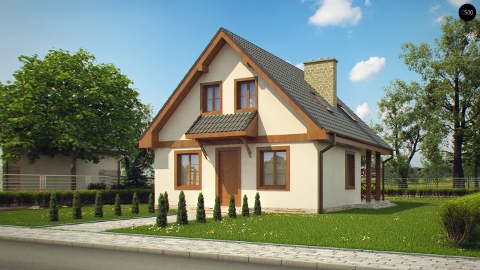 Проект дома U30 L bl - 1 С мансардным этажом дома в Киеве