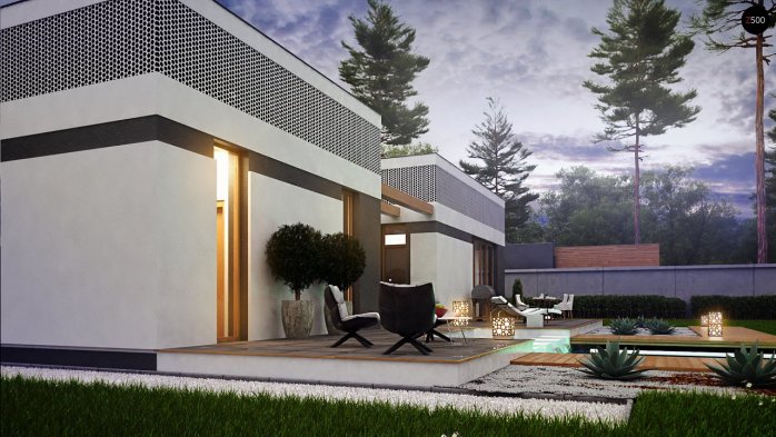 Проект дома Ux119 - 6 Одноэтажные дома в Киеве