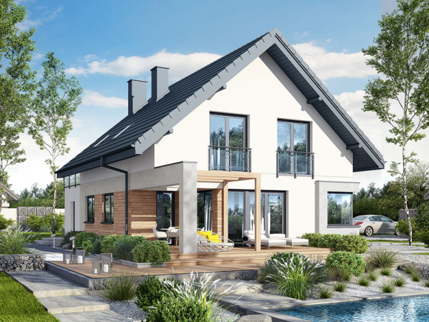 Проект дома Дом в изопируме 4 - 2 С мансардным этажом дома в Киеве