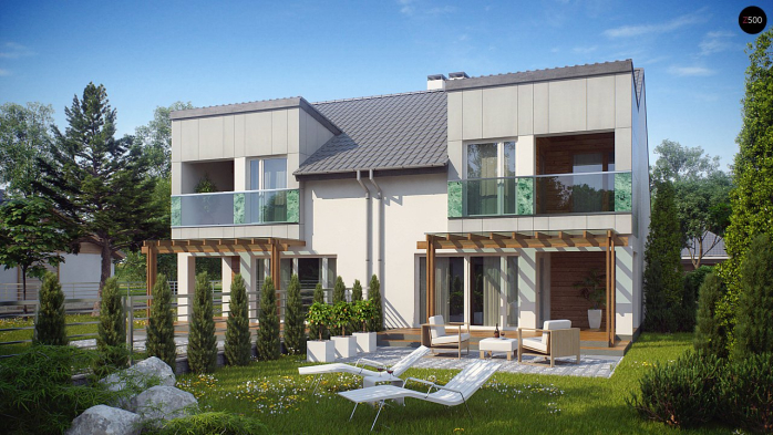 Проект дома Ub7 - 2 С мансардным этажом дома в Киеве