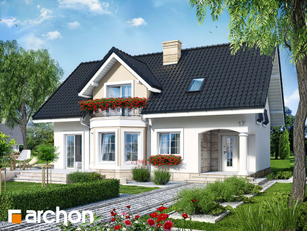 Проект дома Дом в авокадо 2 - 1 С мансардным этажом дома в Киеве