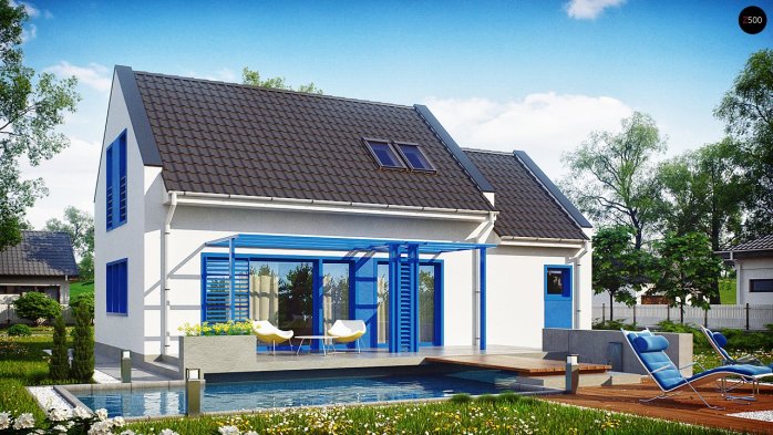 Проект дома U217 - 3 С мансардным этажом дома в Киеве