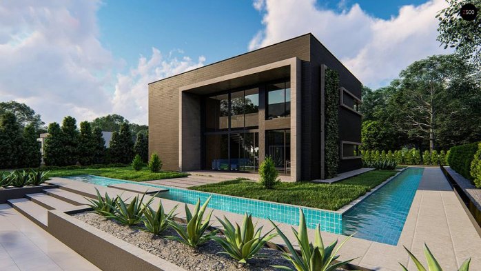 Проект дома Ux85 - 7 Двухэтажные дома в Киеве