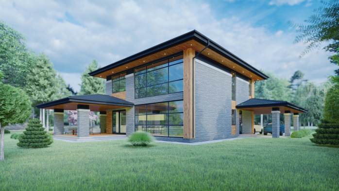 Проєкт будинку DBT 204 - Двоповерхові дома у Києві