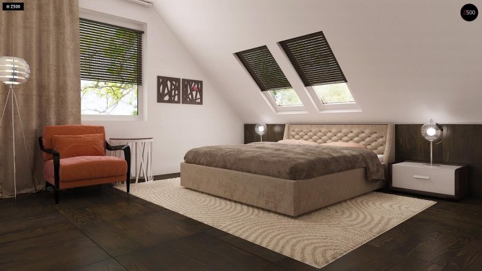 Проект дома U66 D zp - 11 С мансардным этажом дома в Киеве