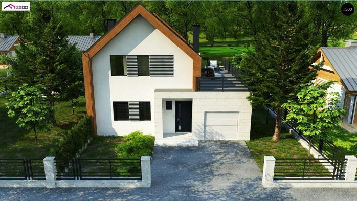 Проект дома U424 - 6 С мансардным этажом дома в Киеве