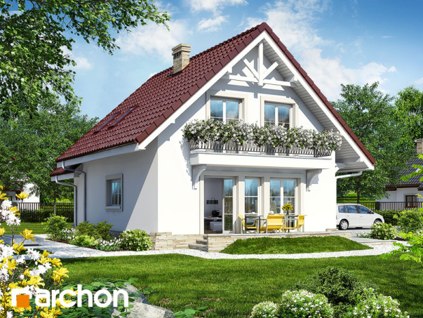 Проект дома Дом в лантанах вер.2 - 2 С мансардным этажом дома в Киеве