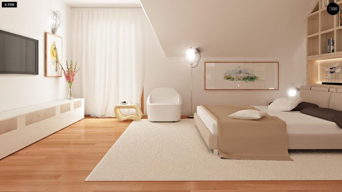 Проект дома Ub4 - 15 С мансардным этажом дома в Киеве