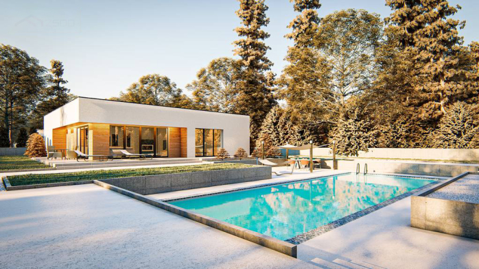 Проект дома Ux176 - 6 Одноэтажные дома в Киеве