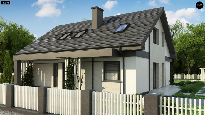 Проект дома U316 p - 4 С мансардным этажом дома в Киеве