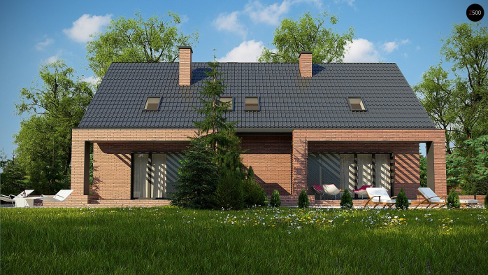 Проект дома U351 - 8 С мансардным этажом дома в Киеве