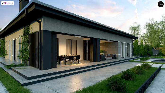 Проект дома U449 - 4 Одноэтажные дома в Киеве