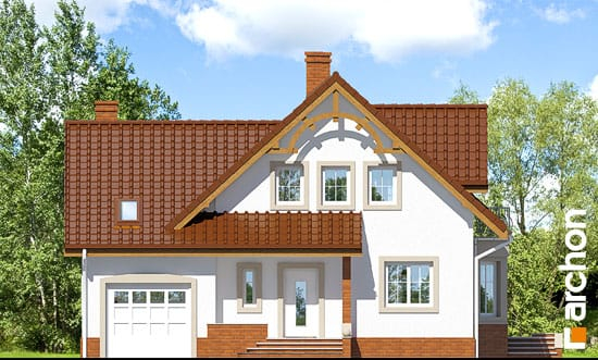 Проект дома Дом в тамарисках 2 вер.2 - 3 С мансардным этажом дома в Киеве