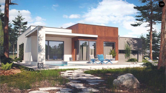 Проект дома Ux104 - 2 Одноэтажные дома в Киеве